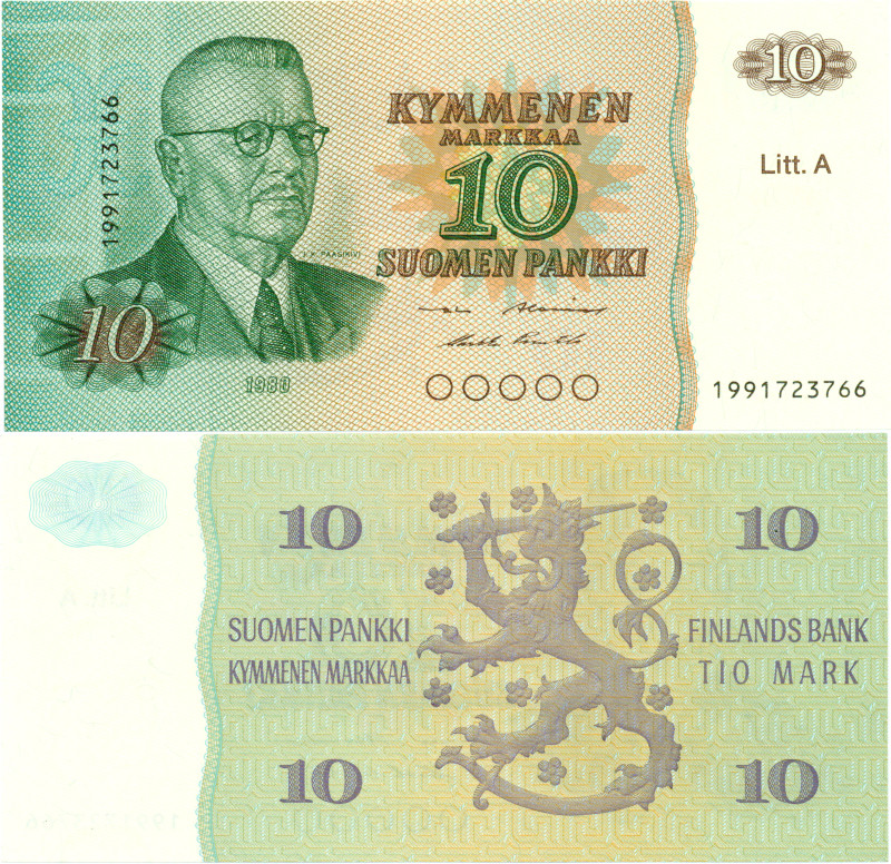 10 Markkaa 1980 Litt.A 1991723766